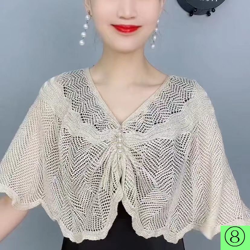 Áo Dệt Kim Dáng Rộng Bằng Lụa Mát Thời Trang Mùa Hè Cho Nữ