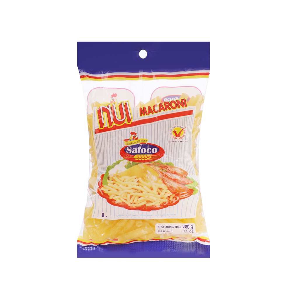 Nui ống Safoco gói 200g