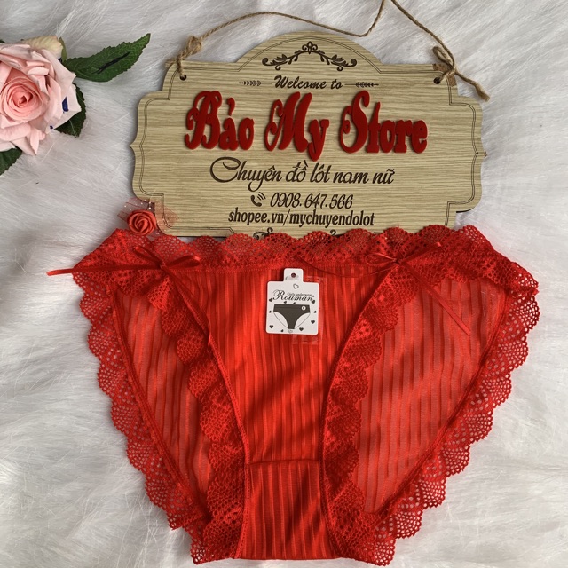 Quần lót nữ ren kèm nơ hông xinh xắn sexy quyến rũ