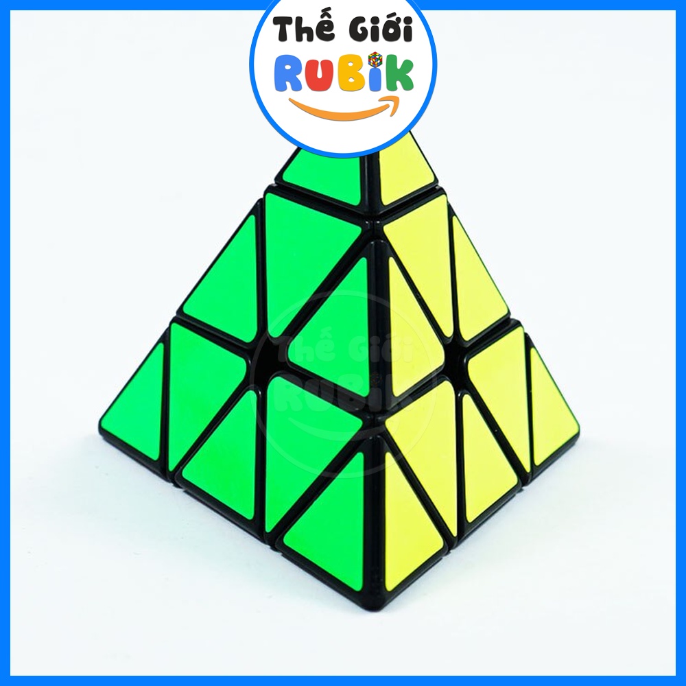 Rubik Tam Giác YongJun YuLong Pyraminx V2M 3x3 Viền Đen Có Nam Châm Tặng MoYu Lube V2 | Thế Giới Rubik