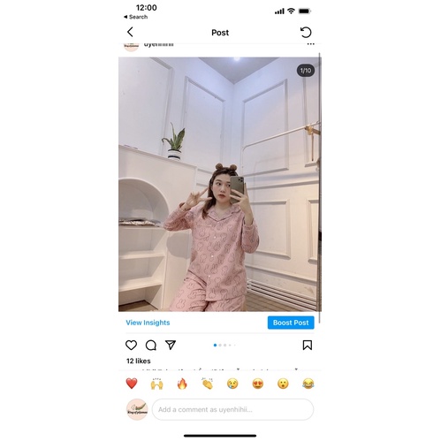 Pijama dài tay chất liệu dạ cao cấp | BigBuy360 - bigbuy360.vn