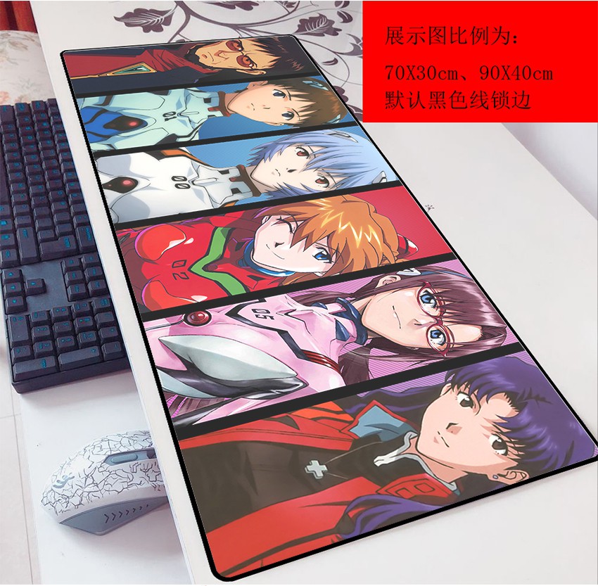 ♜☸♨Eva New Century Evangelion Game 3mm Mouse Pad Oversized 90x40 Anime Laptop Keyboard System