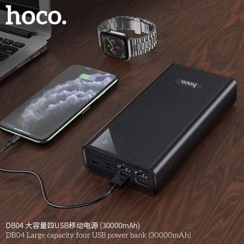 CHÍNH HÃNGPin Sạc Dự Phòng 30000mAh Hoco DB04 B12 Max Hỗ Trợ 4 Cổng USB {BẢO HÀNH ĐỔI MỚI}