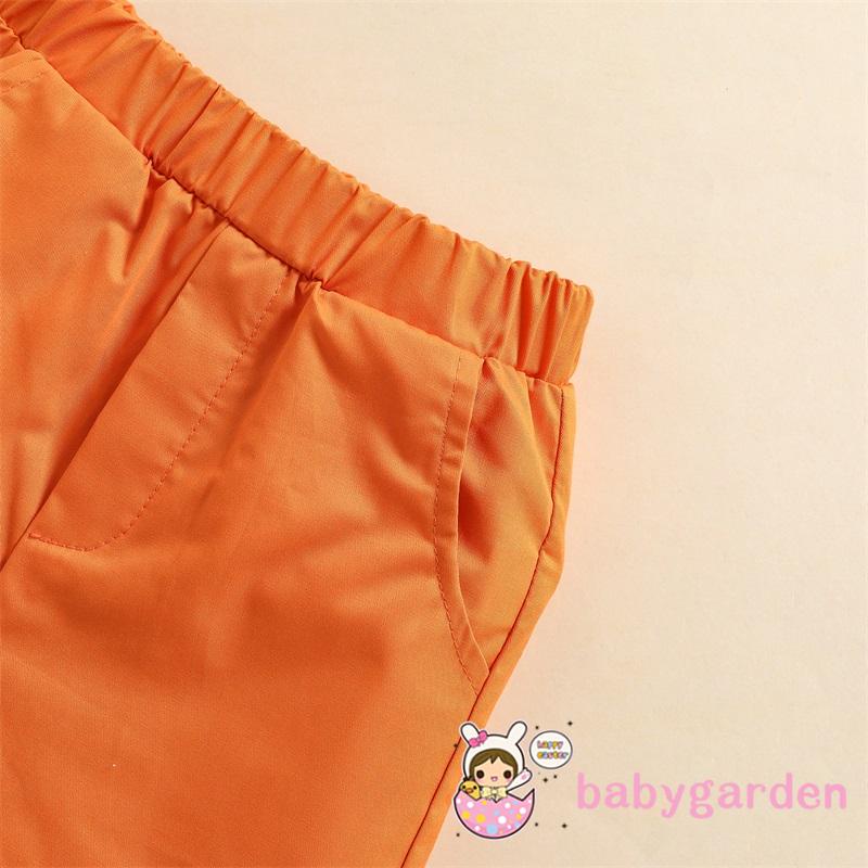 Bộ Áo Sơ Mi Tay Ngắn Đính Nơ Hình Động Vật + Quần Short Màu Trơn Dành Cho Bé Trai 6 Tháng Tuổi 4 Tuổi