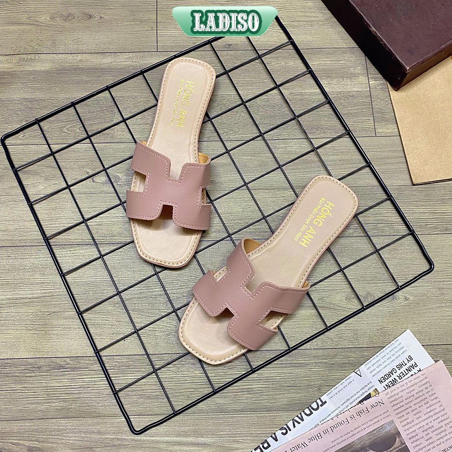 Dép nữ quai ngang chữ H siêu hot da lì sang chảnh LADISO TT377