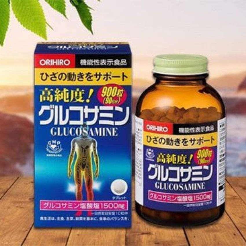 Viên Uống Glucosamine Orihiro 900, Tăng Cường Thêm Canxi, Nuôi Dưỡng Sụn Khớp,Bổ Sung Chất Nhờn