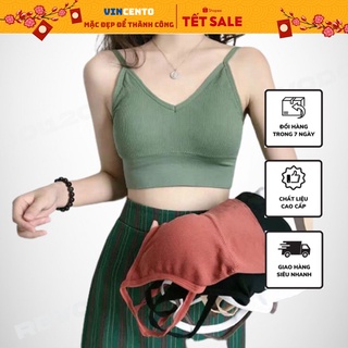 Áo Bra Gân Màu Khoét Lưng Sâu Sang Chảnh Cá Tính