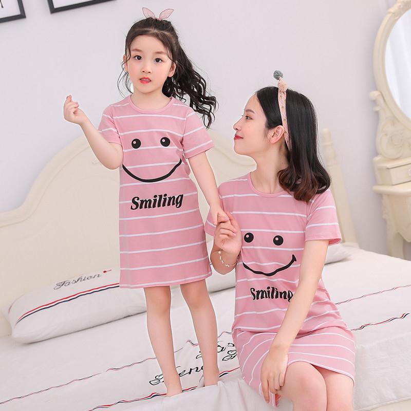 đồ ngủ Cotton Ngắn Tay Cho Mẹ Và Bé