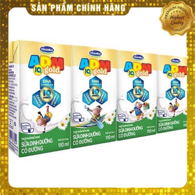 1 Lốc 4 Hộp Sữa Tươi ADM Vinamilk Hộp 110ml/180ml