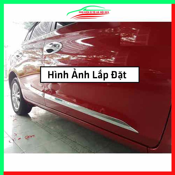 Bộ ốp nẹp sườn Vios 2019-2023 mạ crom trang trí làm đẹp xe