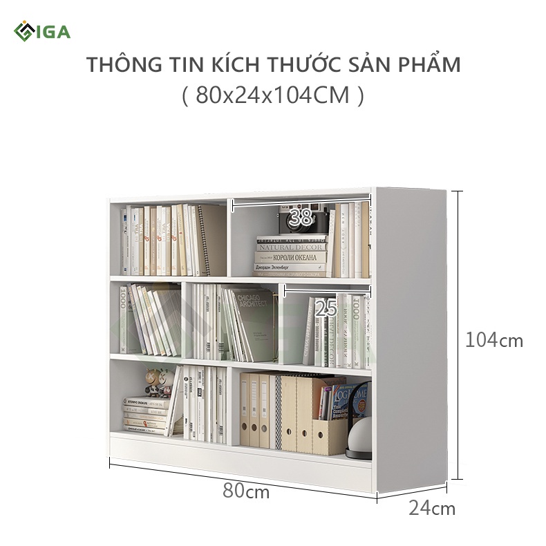 Kệ sách trang trí, kệ đa năng để đồ các loại thương hiệu IGA GP217