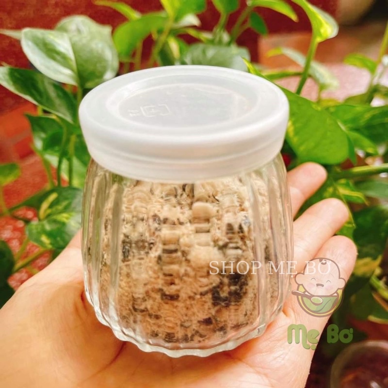 LY THUỶ TINH SỌC CÓ NẮP CÓ QUAI ĐỰNG SỮA CHUA, PUDDING 100ml