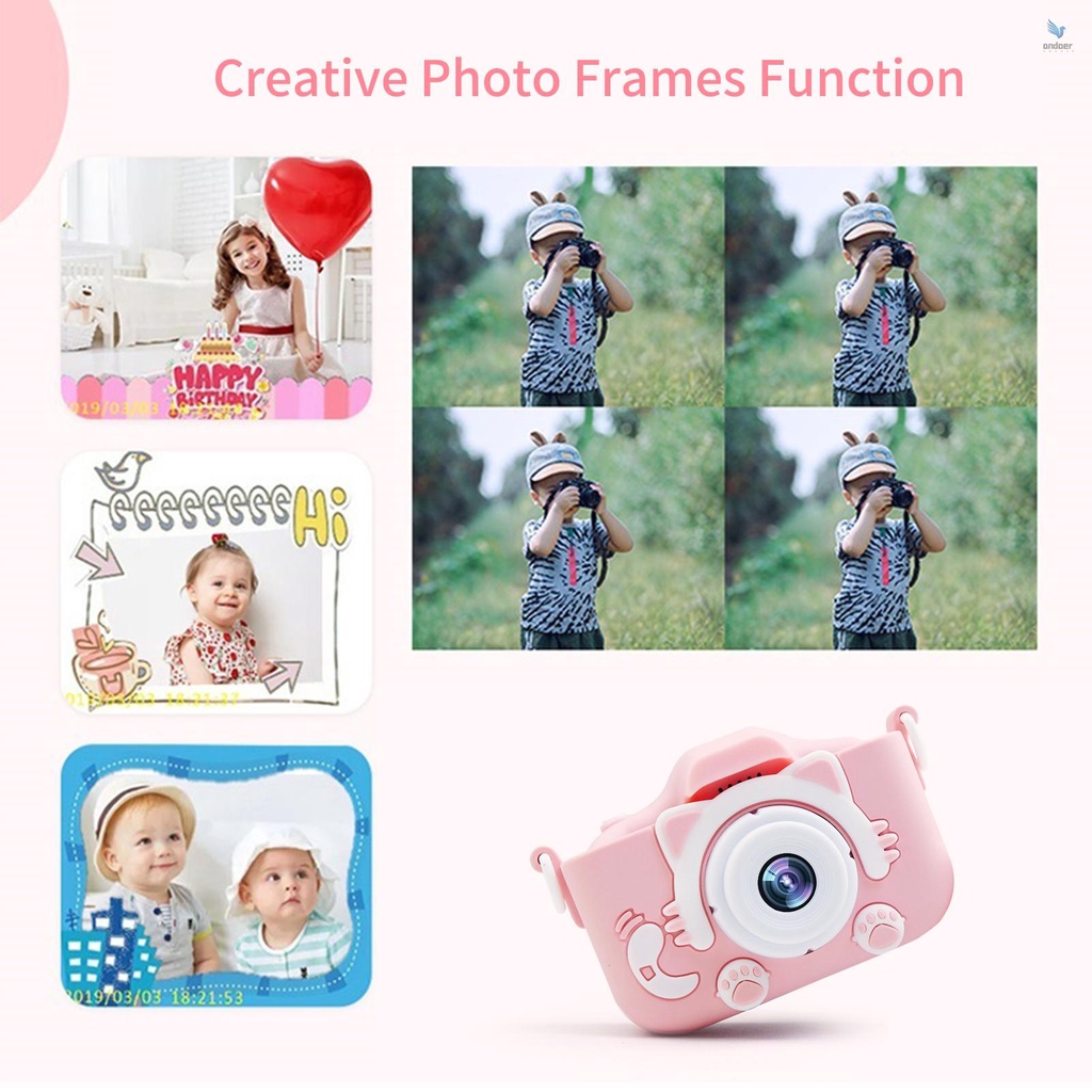 Camera kỹ thuật số 20MP 1080P HD dễ thương có thể sạc lại màn hình 1.9 Inch 32GB hỗ trợ thẻ nhớ cho bé 3-10
 | BigBuy360 - bigbuy360.vn