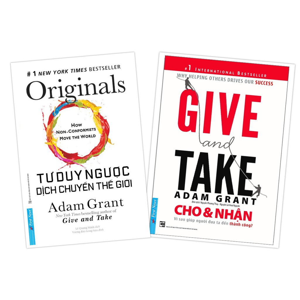 Sách - Combo Tác Giả Adam Grant  - FirstNews Tặng Kèm Bookm