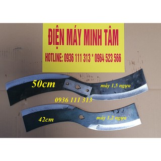 Lưỡi Dao Lắp Máy Xắt Chuối, Băm Cỏ dao cong 42cm trục 14mm, Dài 50cm trục 16, Dài 51cm trục 20