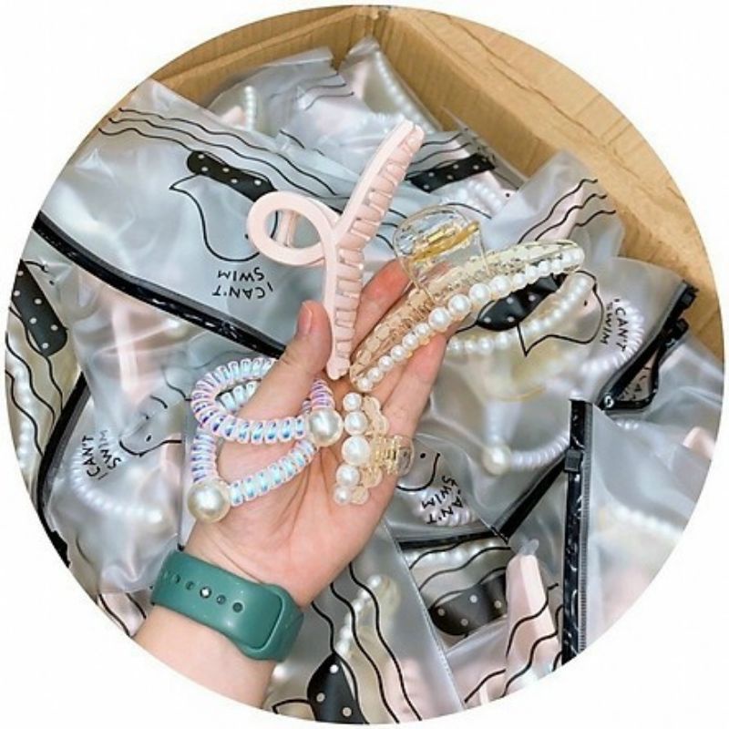 Set 5 Kẹp Tóc Túi Zip Kute