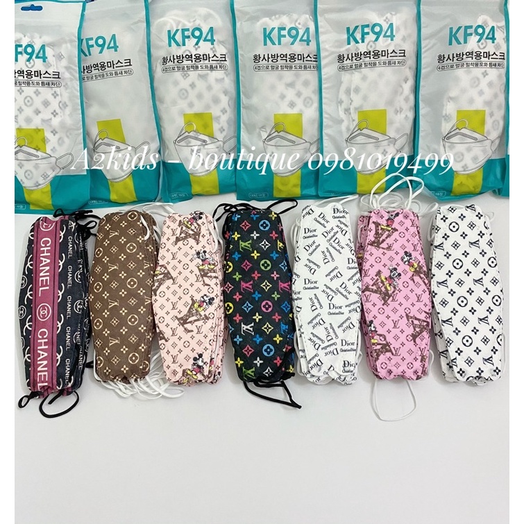 Khẩu trang KF94 phong cách Hàn Quốc họa tiết Thời trang đạt chuẩn quốc tế