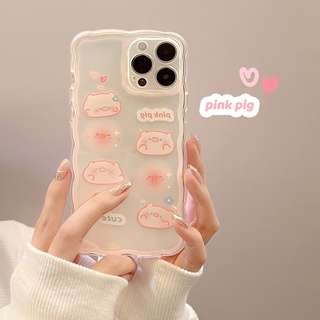 Ốp Điện Thoại In Hình Heo Hồng Cho iPhone 14 13 12 11 Pro Plus Max mini 7 / 8 Plus XR XS Max