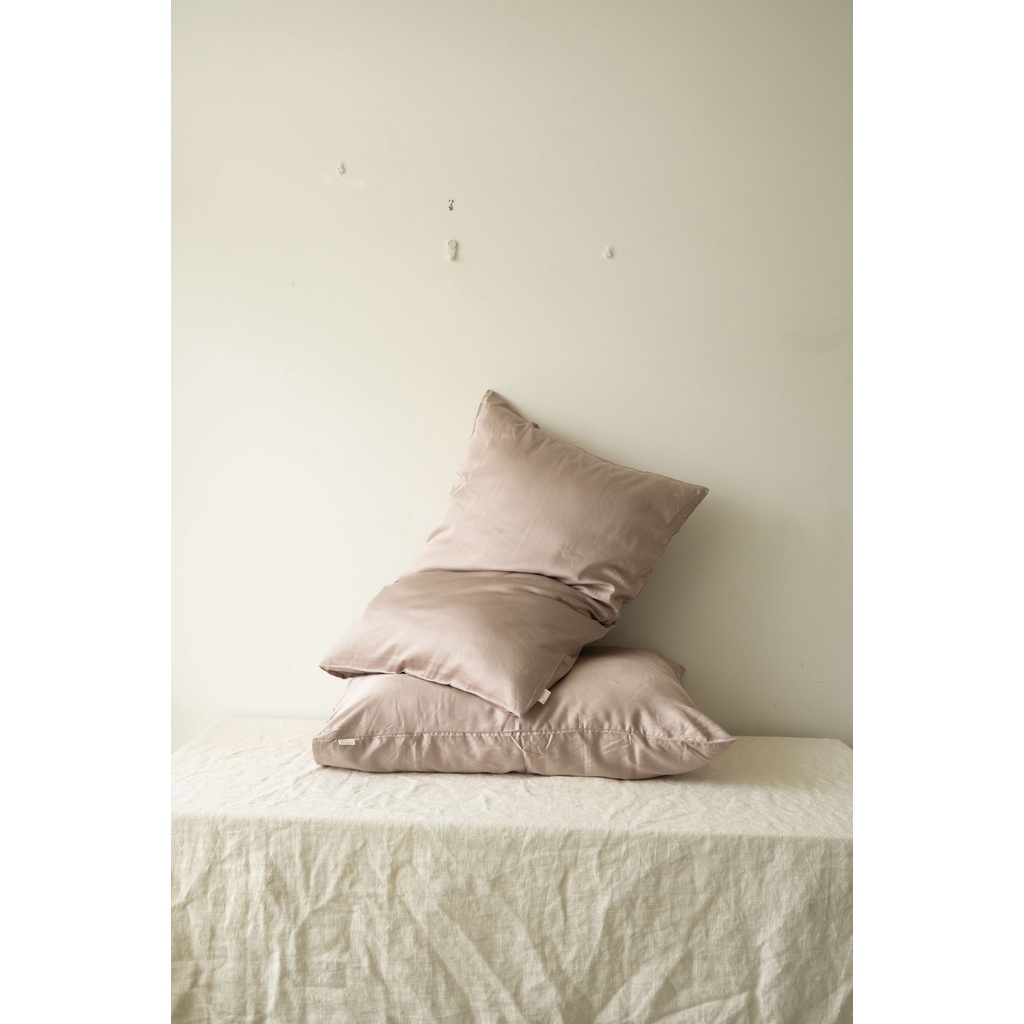 Vỏ gối nằm 100% lụa tencel 60S trơn nhiều màu 50x70 cm FLUFFY, áo gối 100% lụa tencel 60S cao cấp
