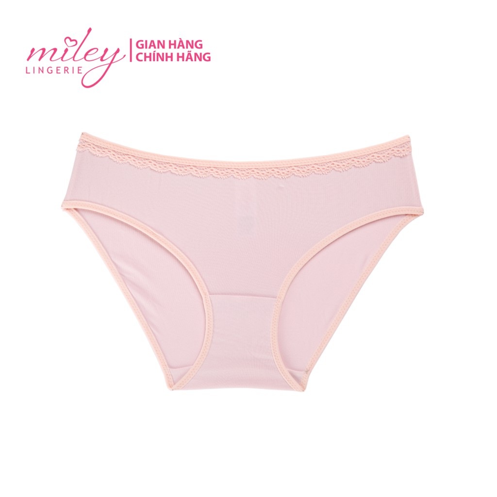 Combo 5 Quần Lót Thun Lạnh Trơn Viền Ren Miley Lingerie BMS Màu Ngẫu Nhiên