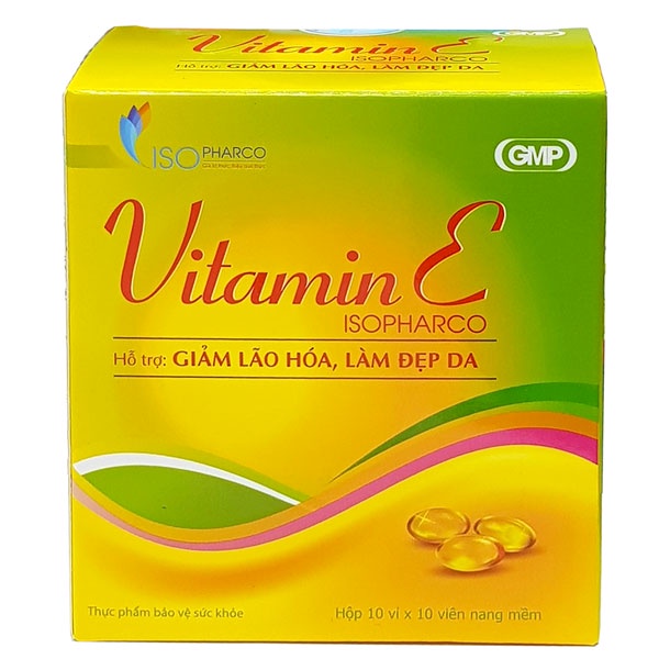 Viên uống Vitamin E Isopharco – Hỗ trợ ngăn ngừa lão hóa