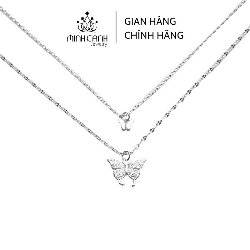 Dây Chuyền Bạc Nữ Bướm Dây Đôi - Minh Canh Jewelry
