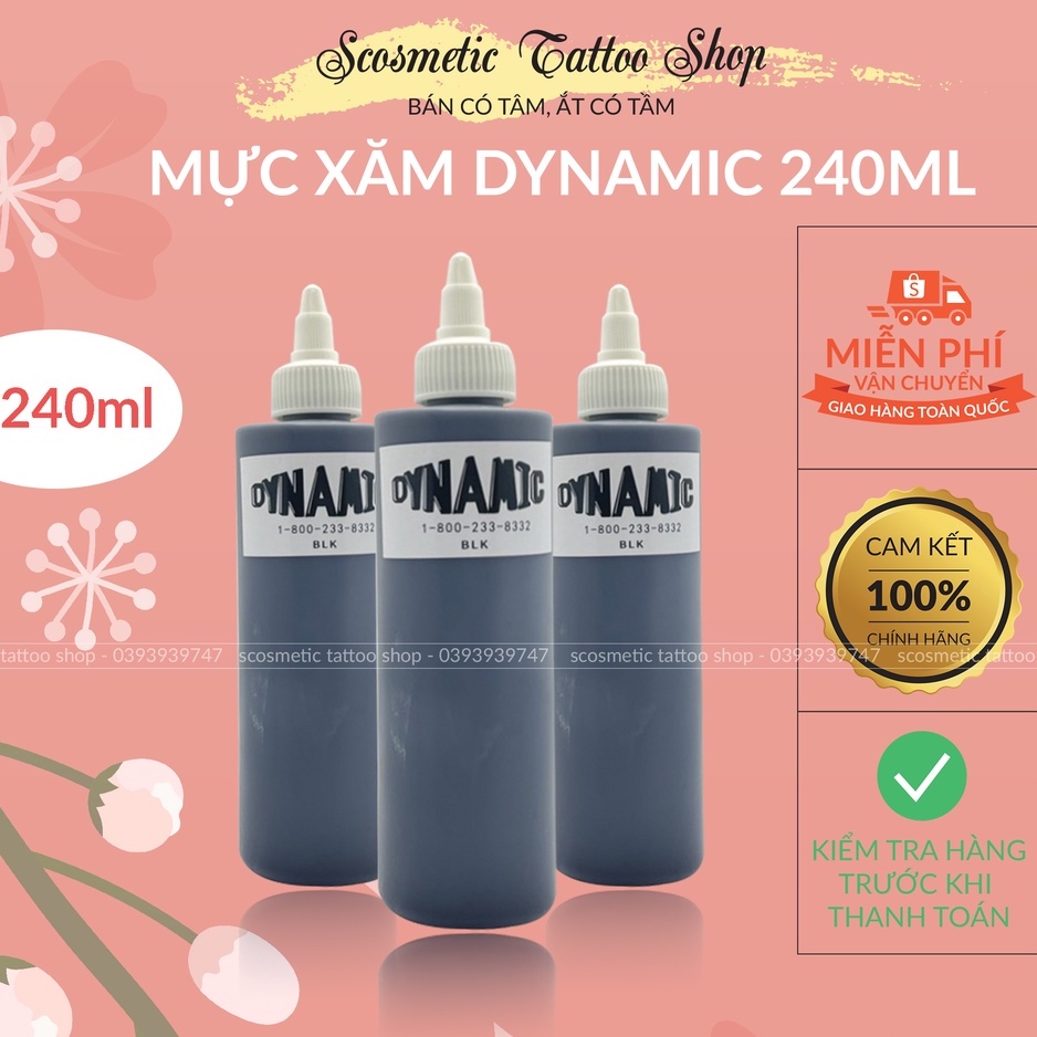 MỰC XĂMFREESHIPMực ĐEN DYNAMIC Hỗ Trợ AE mới vào nghề 240ML