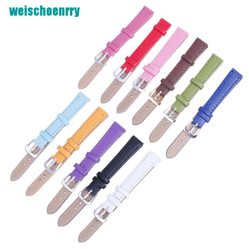 Rér●Dây Đồng Hồ Đeo Tay Thời Trang Bằng Da PU 12mm Màu Kẹo Ngọt