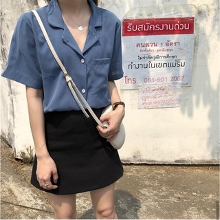 áo sơ mi cong sở cổ V