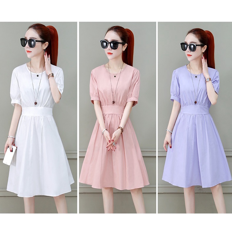 3Y2022 Đầm xoè ngắn tay nữ hè hàng nhập