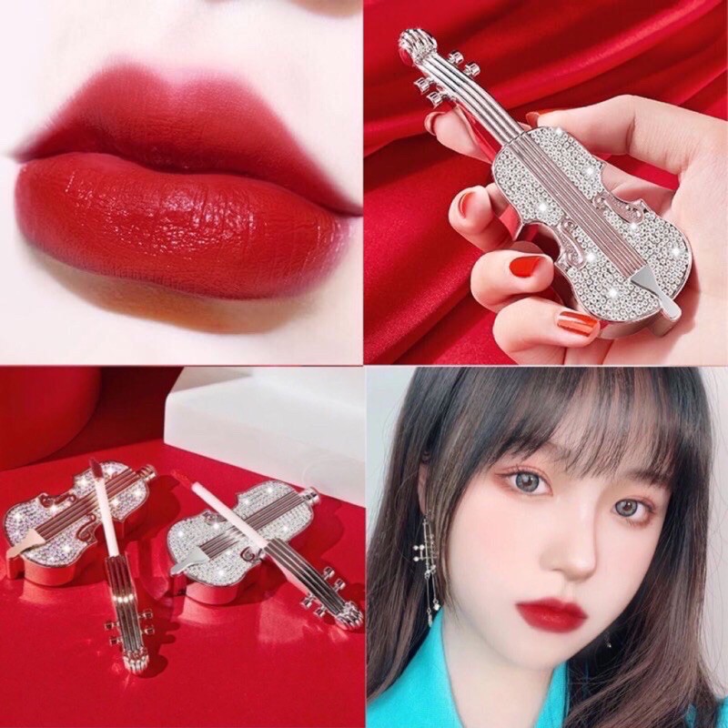 SON KEM LÌ VIOLON LUTE Hình Cây Đàn Siêu Dễ Thương Cao Cấp | BigBuy360 - bigbuy360.vn