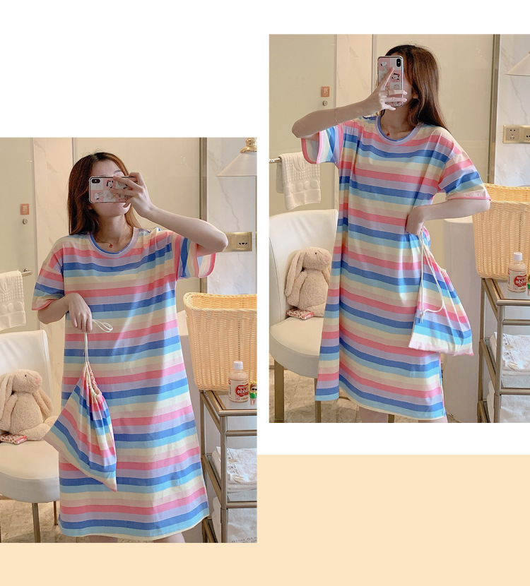 Đầm Ngủ Cotton Kèm Túi Cho Phụ Nữ Mang Thai