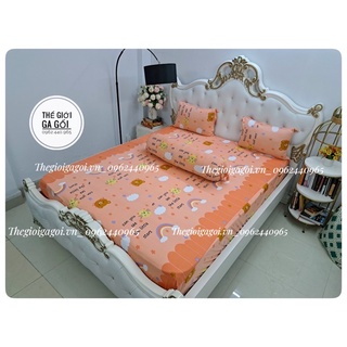 Bộ Ga Thun Lạnh Hàn Quốc 4 món ( 1 ga bọc + 2 vỏ gối nằm + 1 vỏ gối ôm)