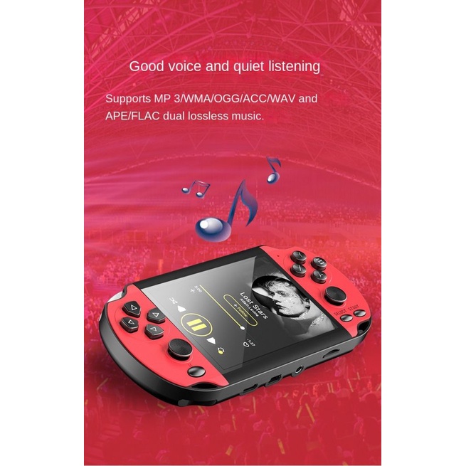 Máy chơi game 1200 trong 1 cổ điển 16 bit màn hình 3.5 inch có đầu ra AV mini nghe nhạc được cho trẻ em