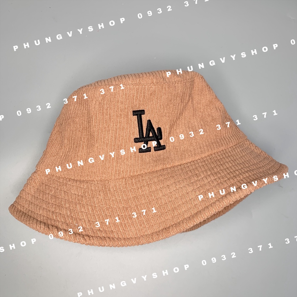 Mũ bucket tai bèo vành thoáng mát basic unisex nam nữ phong cách hàn quốc Phungvyshop - nón BO Nhung Gân Tăm Thêu LÃ