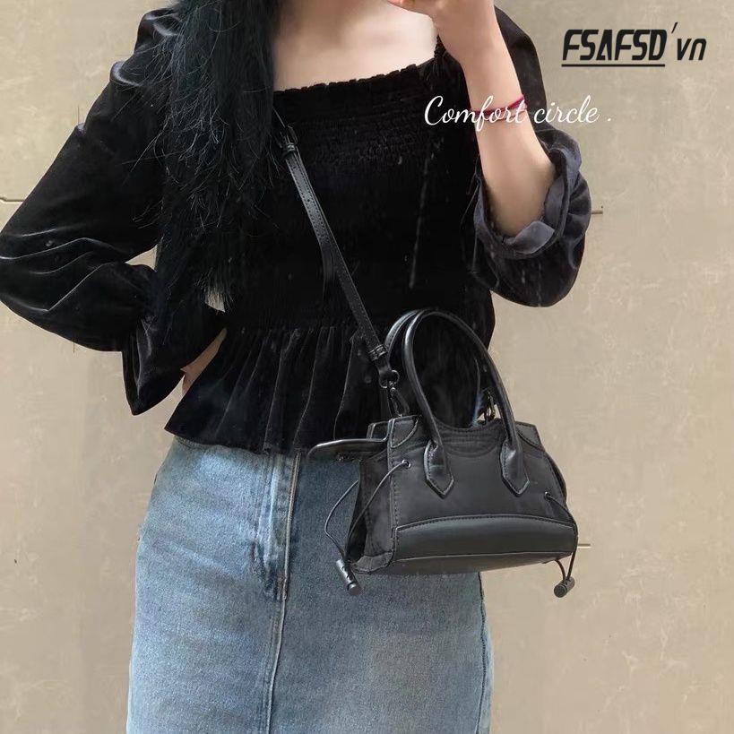 Túi Xách Tay Có Dây Rút Phong Cách Mới Mùa Thu 2022