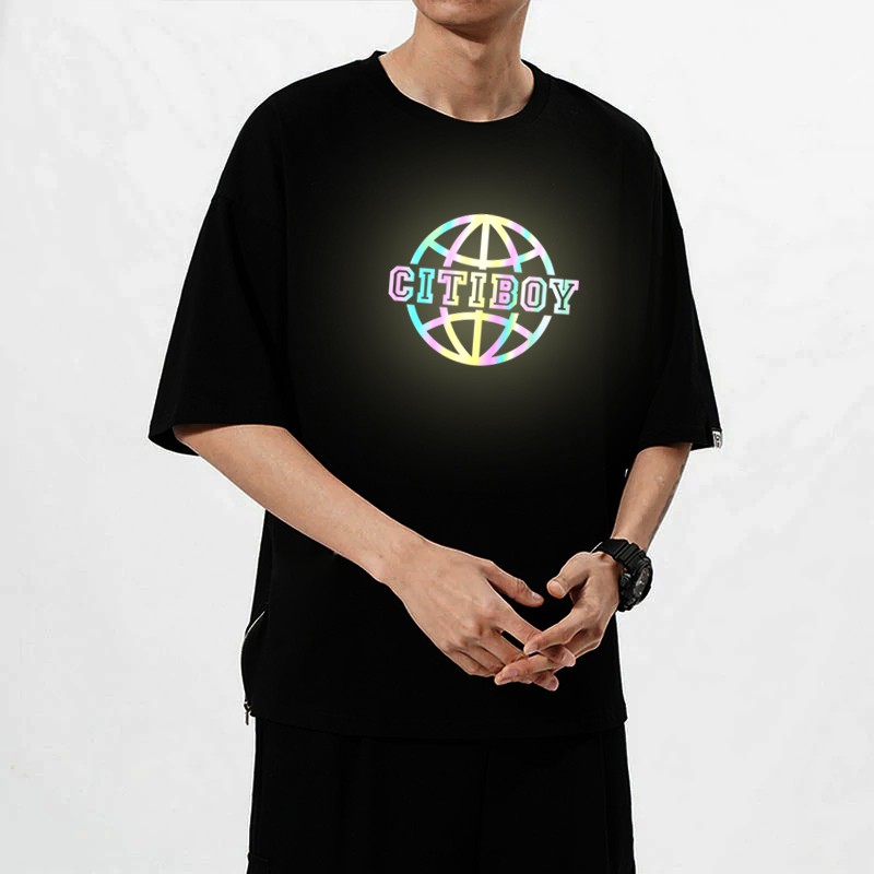 Áo thun phản quang 7 màu tay lỡ nam nữ CITIBOY