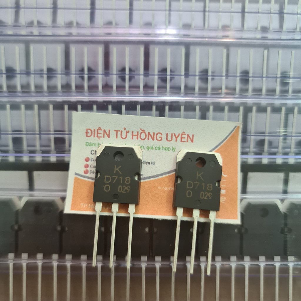 Combo 10 D718 - 30 sò D718. Sò công suất D718 - Trans NPN 8A 120V Chính hãng KEC, lưng đồng loại tốt