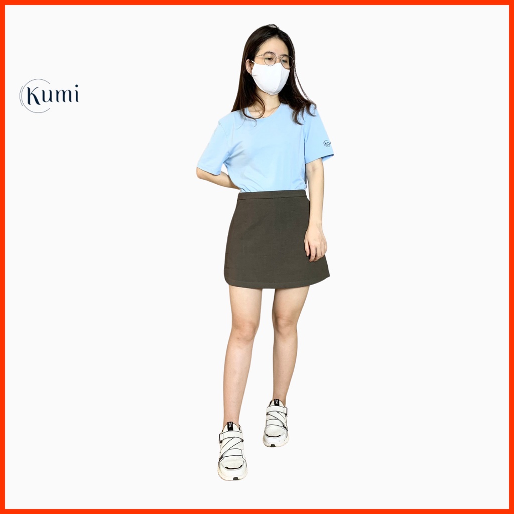 Chân váy Kaki cao cấp co giãn dáng chữ A năng động trẻ trung mặc tại Kumi Fashion | BigBuy360 - bigbuy360.vn