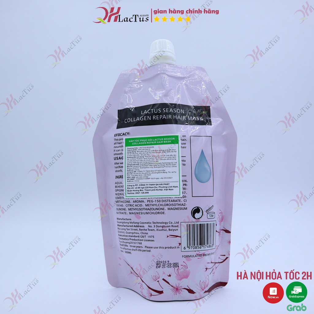 Kem ủ tóc collagen Lactus season ủ tóc collagen phục hồi hư tổn QH hấp tóc siêu mượt lactus, mỹ phẩm tóc yến nhi DT10 | BigBuy360 - bigbuy360.vn