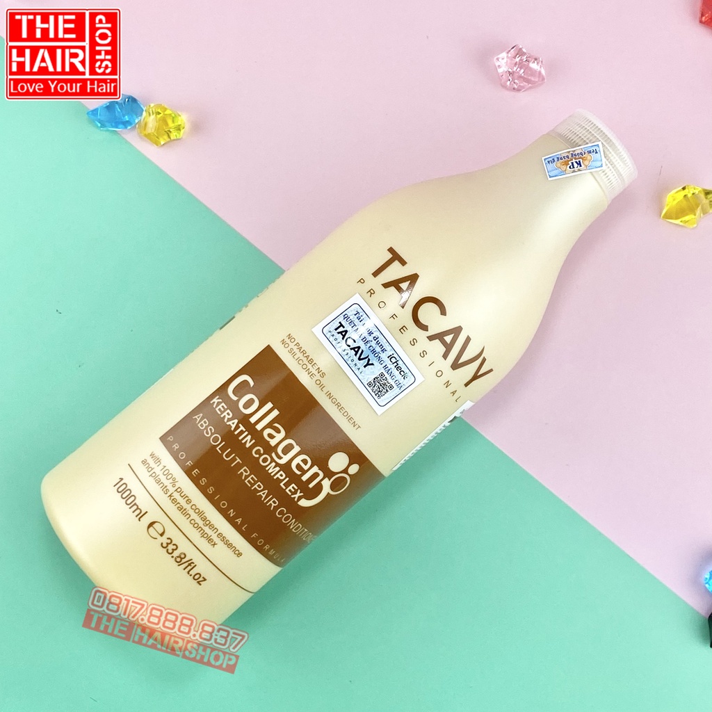 Cặp Dầu Gội Xả TACAVY 1000ml | Giảm Gãy Rụng, Phục Hồi Tóc Hư Tổn, Khô Xơ | Hàng Chính Hãng