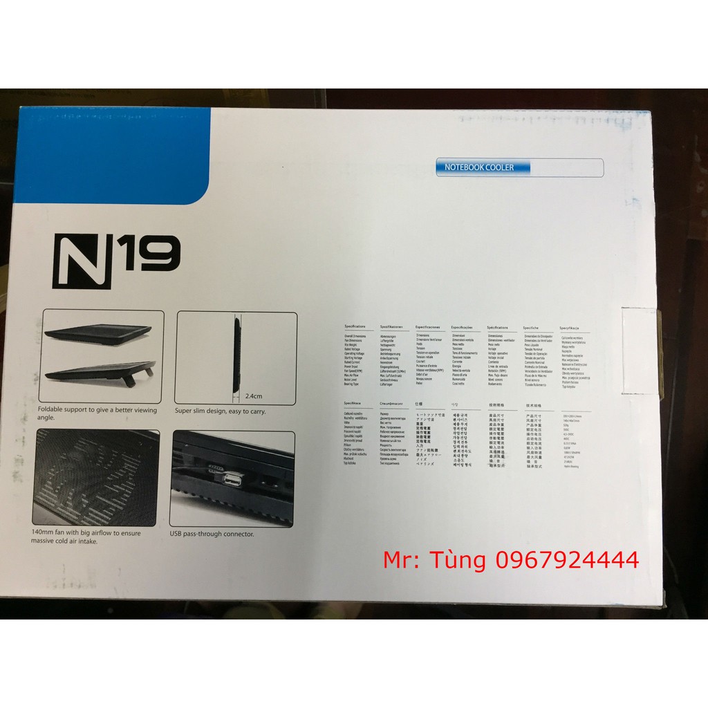 Đế tản nhiệt laptop N19