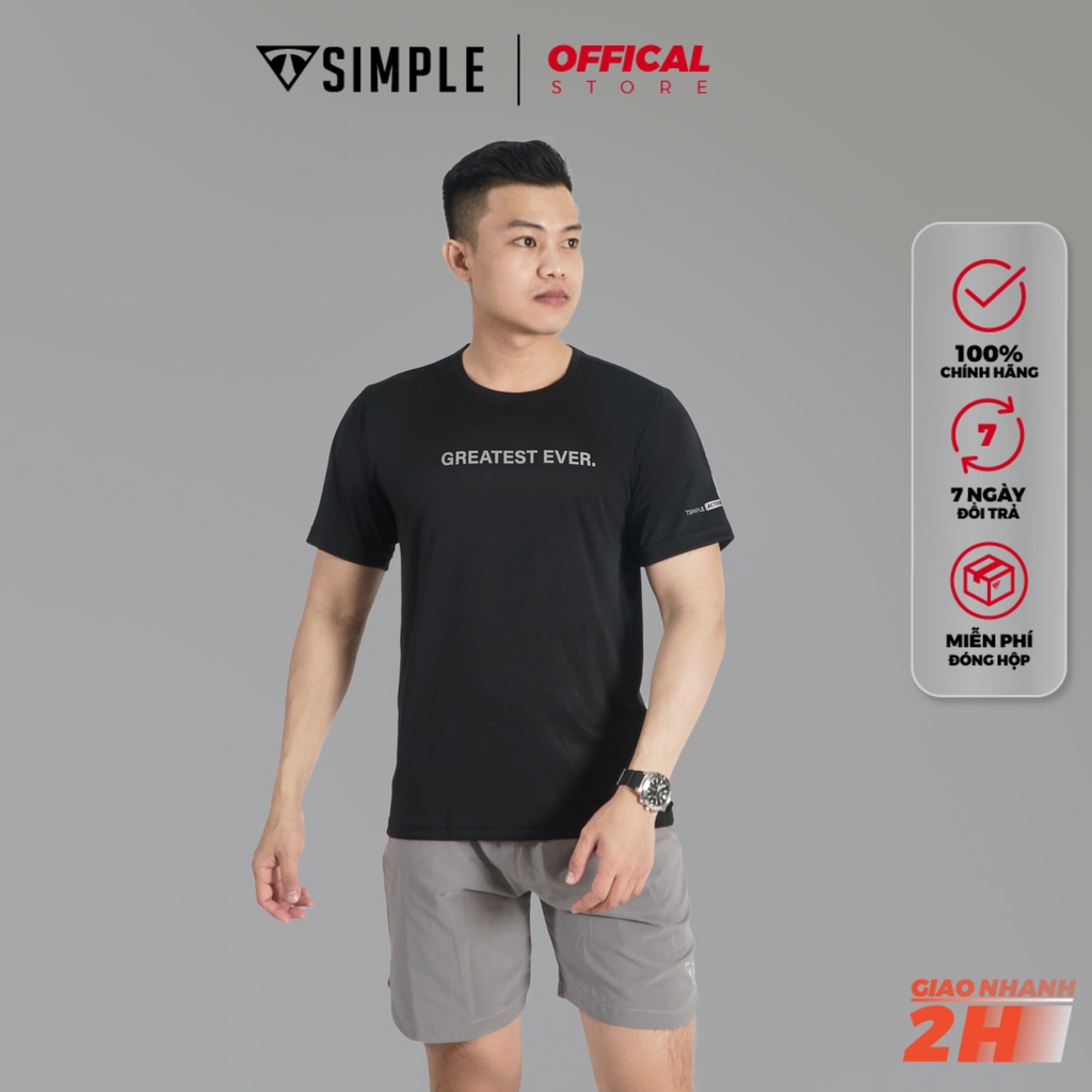 Áo Thể Thao Nam TSIMPLE cổ tròn tay ngắn tập gym vải thun lạnh thoáng mát co giãn chuẩn form MSSAHP6 | BigBuy360 - bigbuy360.vn