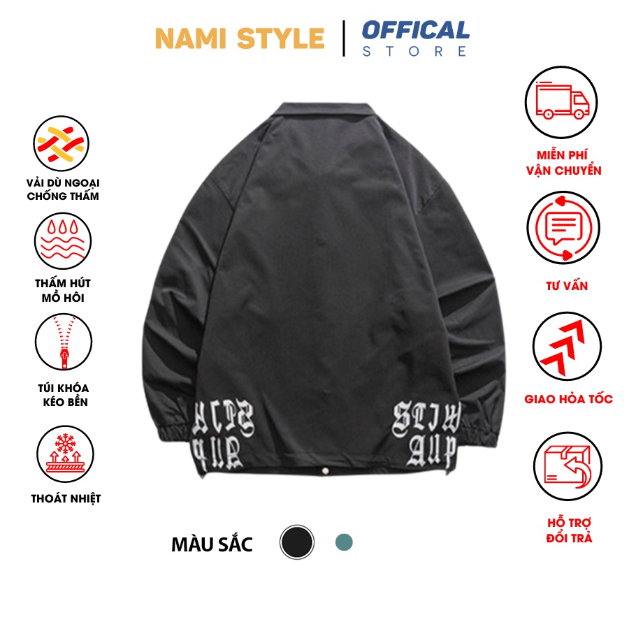 Áo khoác bomber nam nữ form rộng ulzzang unisex Hàn Quốc NQ710 U cao cấp cực đẹp