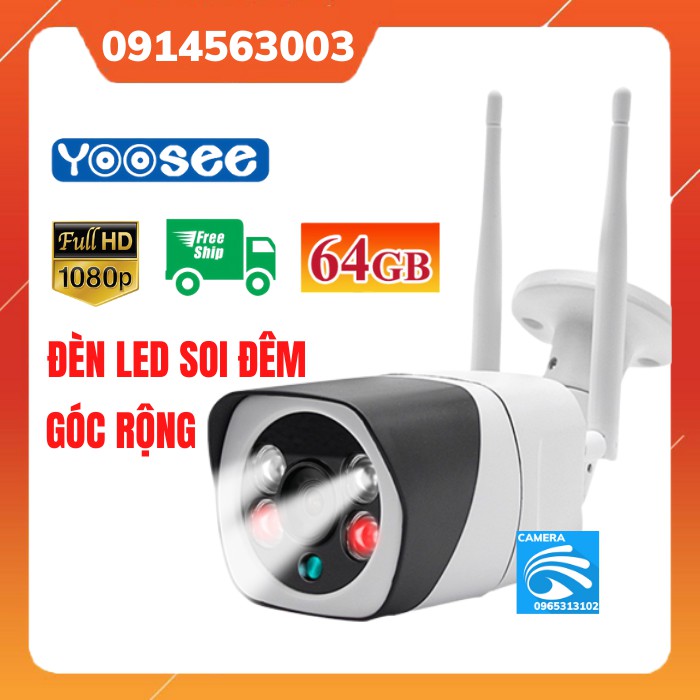 Camera IP Yoosee Ngoài Trời 634 FullHD 2.0Mpx 4 Đèn LED Có Màu Ban Đêm