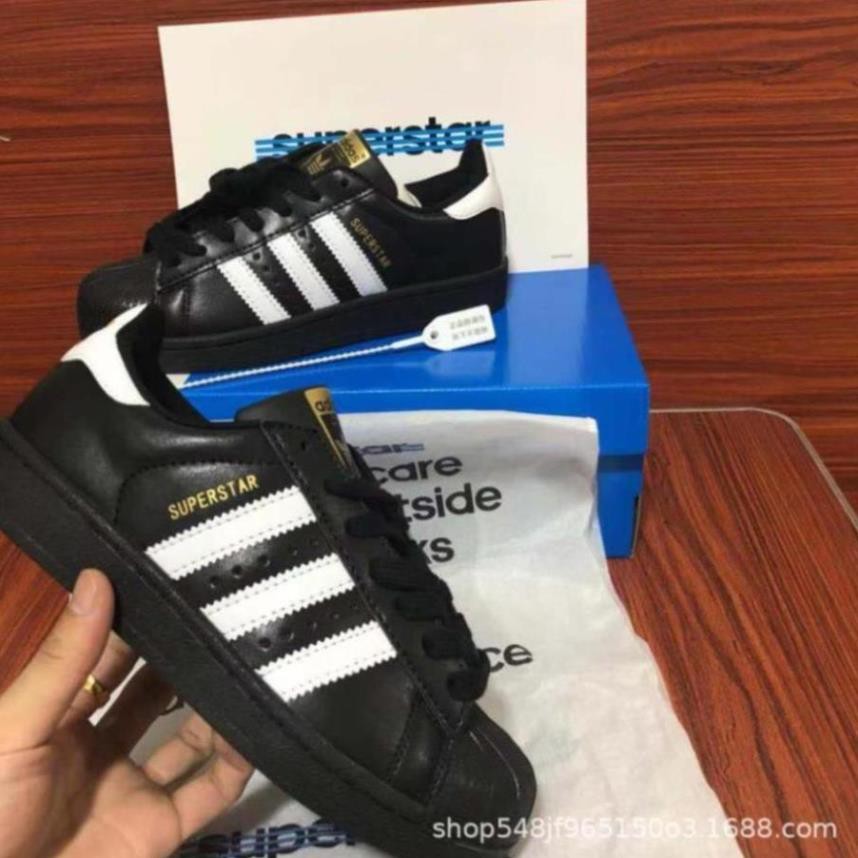 👟👟Giày Sneaker Nam Nữ Adidas SuperStar Mũi Sò Trắng Sọc Đủ Màu Full Box Size