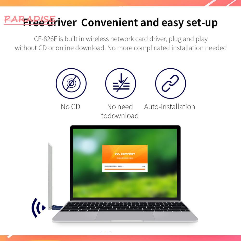 Ăng Ten Thu Sóng Wifi Không Dây Comfast 300m Usb 2.0 2.4ghz Thẻ