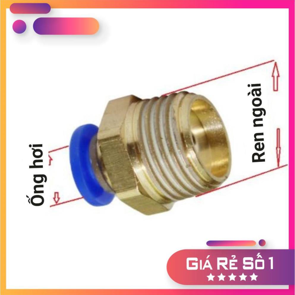 Co nối thẳng ren ngoài khí nén PC AKS