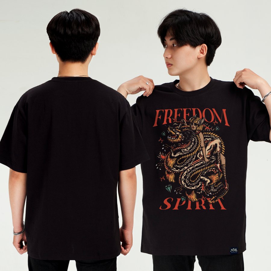 Áo form rộng nam nữ unisex tay lỡ tinh thần tự do MVR size rộng tee Mỹ BB4276