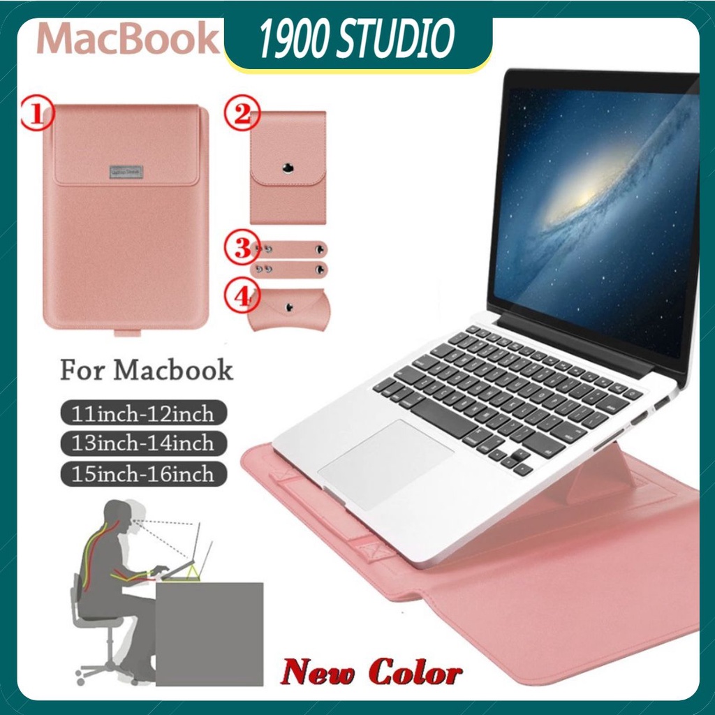 Túi Da PU Đựng Macbook, Laptop, iPad Kiêm Tản Nhiệt Sleeve Đa Năng Đủ Size 11 inch - 17 inch.